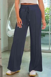 Drawstring Wide Leg Pants with Pockets - Pahabu - Women's Clothing & Shop