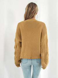 Open Front Ribbed Trim Cardigan - Pahabu - Women's Clothing & Shop