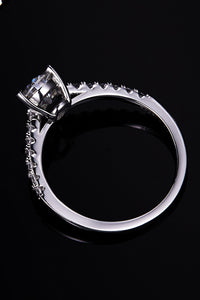 1 Carat Moissanite 925 Sterling Silver Side Stone Ring - Pahabu - Women's Clothing & Shop