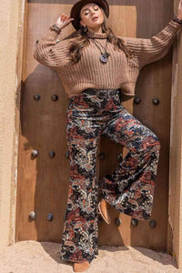 Plus Size Printed Wide Leg Long Pants - Pahabu - Women's Clothing & Shop