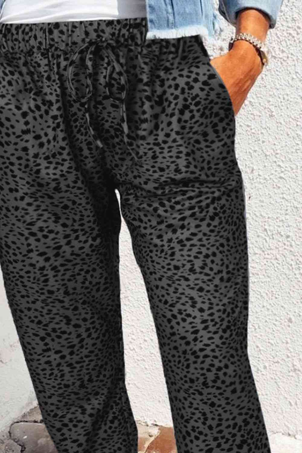 Leopard Print Joggers with Pockets - Pahabu - Women's Clothing & Shop
