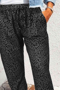 Leopard Print Joggers with Pockets - Pahabu - Women's Clothing & Shop