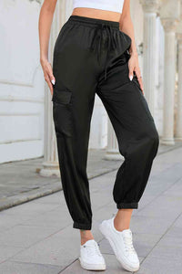 Long Tie Waist Pocketed Pants - Pahabu - Women's Clothing & Shop