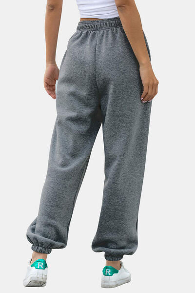 Elastic Waist Joggers with Pockets - Pahabu - Women's Clothing & Shop