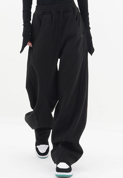 Elastic Waist Sweatpants with Pockets - Pahabu - Women's Clothing & Shop