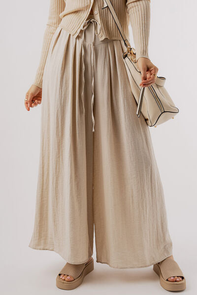 Tied Wide Leg Pants - Pahabu - Women's Clothing & Shop