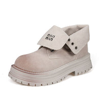 Lace Up Round Toe Platform Boots - Pahabu - Women's Clothing & Shop