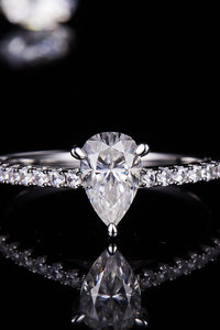 1 Carat Moissanite 925 Sterling Silver Side Stone Ring - Pahabu - Women's Clothing & Shop