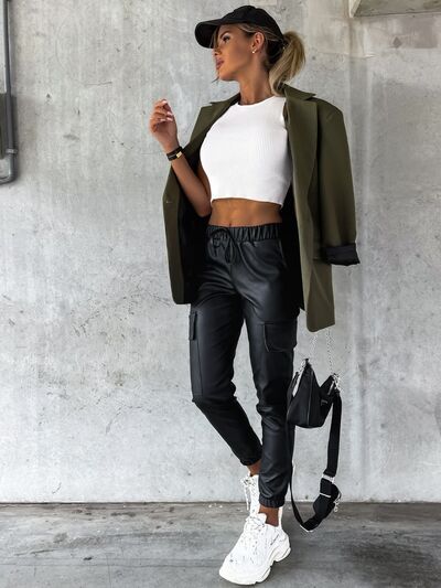 Drawstring Pants with Pockets - Pahabu - Women's Clothing & Shop