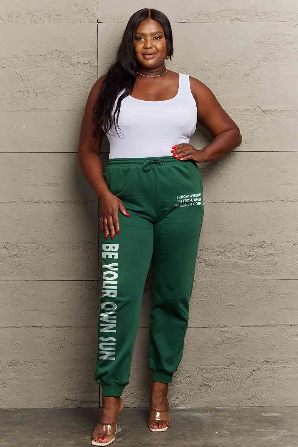 Simply Love Full Size BE YOUR OWN SUN Graphic Sweatpants - Pahabu - Women's Clothing & Shop