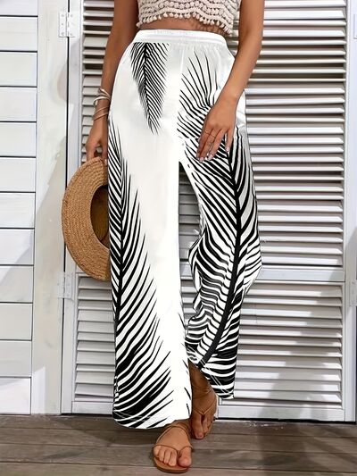 Printed Wide Leg Pants - Pahabu - Women's Clothing & Shop