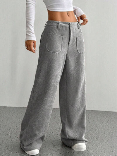 Wide Leg Pants with Pockets - Pahabu - Women's Clothing & Shop