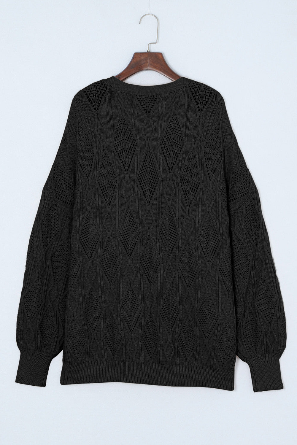 Plus Size Cable-Knit Button Up Sweater - Pahabu - Women's Clothing & Shop