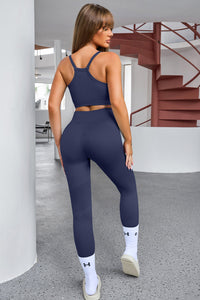 Tank Cropped Active Top and Pants Set - Pahabu - Women's Clothing & Shop