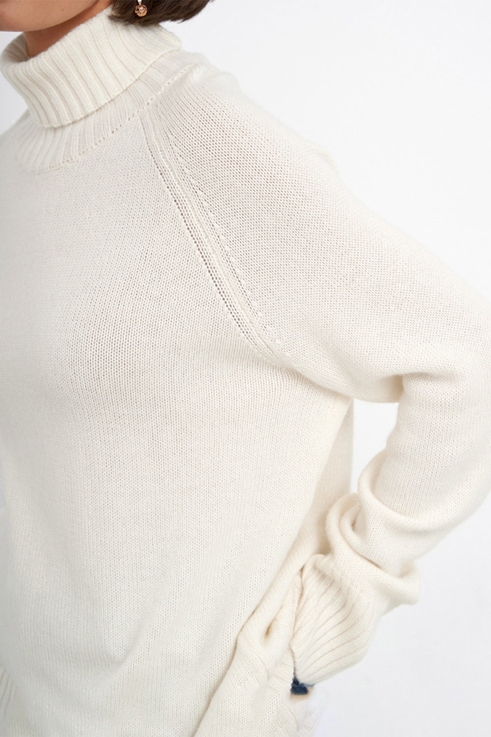 Turtle Neck Raglan Sleeve Sweater - Pahabu - Women's Clothing & Shop