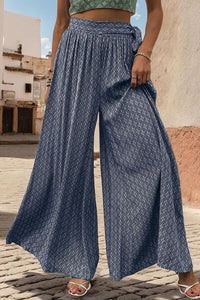 Perfee Printed Tied Wide Leg Pants - Pahabu - Women's Clothing & Shop