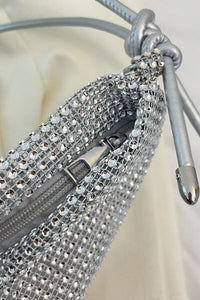 Rhinestone Knotted Strap Crossbody Bag - Pahabu - Women's Clothing & Shop