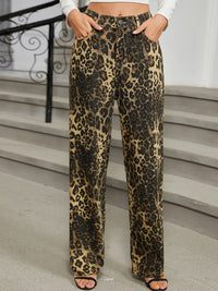 Leopard Jeans with Pockets - Pahabu - Women's Clothing & Shop