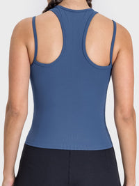 Millennia Cutout Round Neck Racerback Active Tank - Pahabu - Women's Clothing & Shop