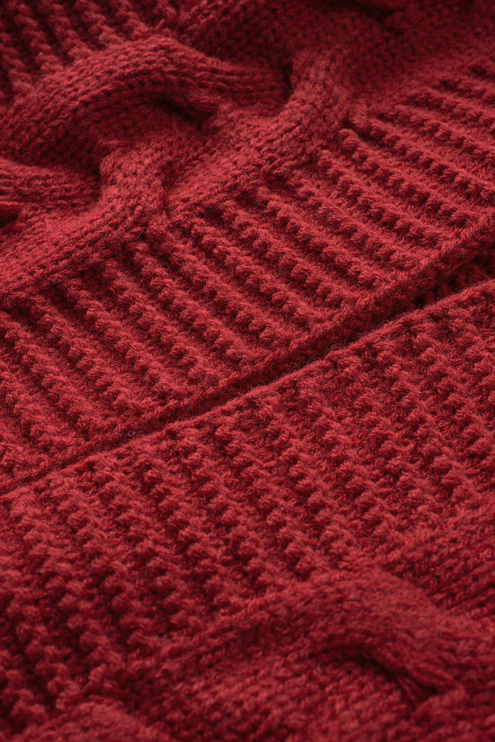 Cable-Knit Open Front Cardigan - Pahabu - Women's Clothing & Shop