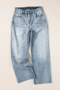 High Waist Straight Jeans with Pockets - Pahabu - Women's Clothing & Shop