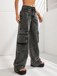 Wide Leg Jeans with Pockets - Pahabu - Women's Clothing & Shop