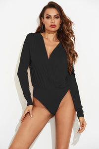 Surplice Long Sleeve Bodysuit - Pahabu - Women's Clothing & Shop