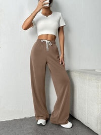 Drawstring Wide Leg Pants with Pockets - Pahabu - Women's Clothing & Shop