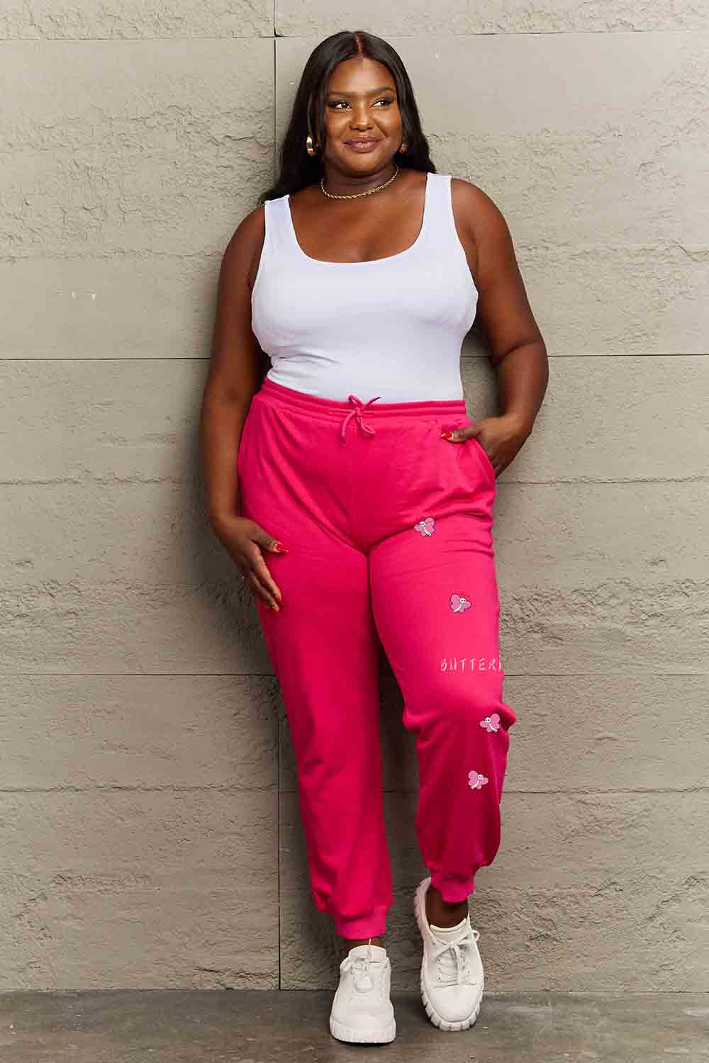 Simply Love Simply Love Full Size Drawstring BUTTERFLY Graphic Long Sweatpants - Pahabu - Women's Clothing & Shop