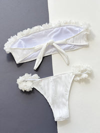 Applique Tie Back Two-Piece Bikini Set - Pahabu - Women's Clothing & Shop