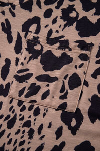 Leopard V-Neck Half Sleeve T-Shirt - Pahabu - Women's Clothing & Shop