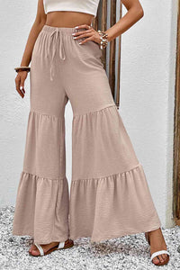 Perfee Drawstring Waist Tiered Flare Culottes - Pahabu - Women's Clothing & Shop