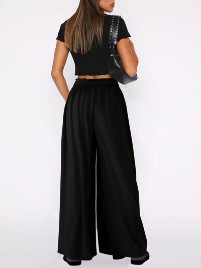 High Waist Wide Leg Pants - Pahabu - Women's Clothing & Shop