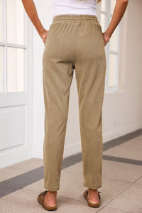 Drawstring Straight Pants with Pockets - Pahabu - Women's Clothing & Shop