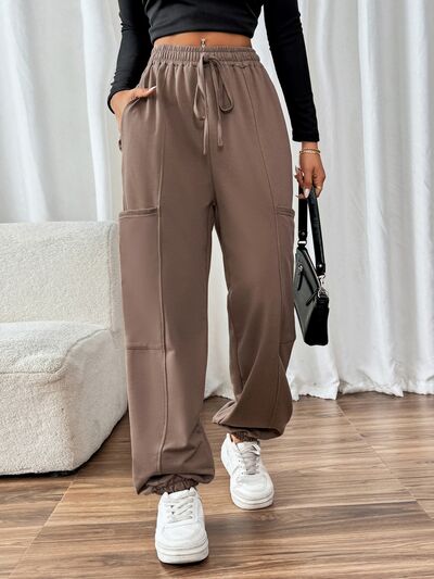 Perfee Tied Joggers with Pockets - Pahabu - Women's Clothing & Shop