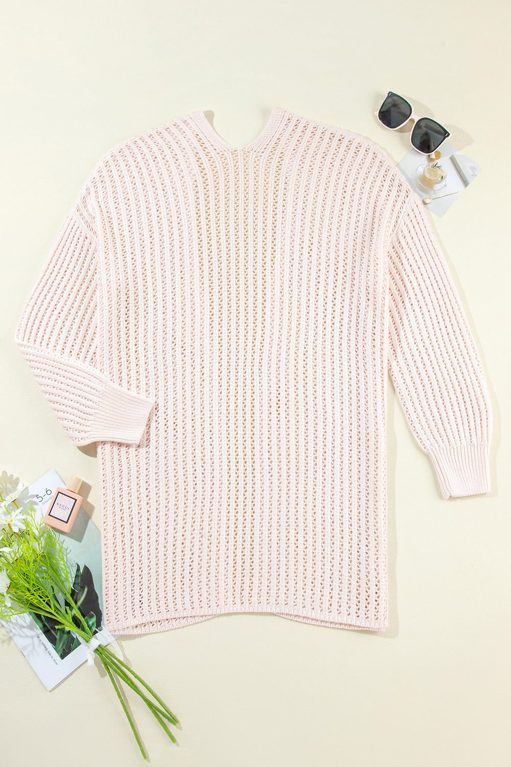 Open Front Long Sleeve Cardigan - Pahabu - Women's Clothing & Shop