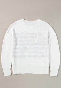 US Flag Side Slit Drop Shoulder Sweater - Pahabu - Women's Clothing & Shop