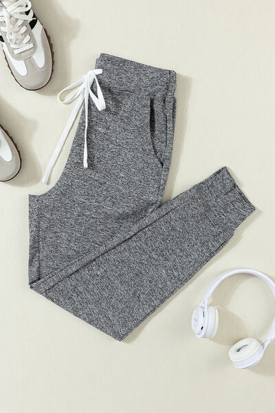 Drawstring Joggers with Pockets - Pahabu - Women's Clothing & Shop