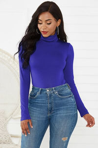 Turtleneck Long Sleeve Bodysuit - Pahabu - Women's Clothing & Shop