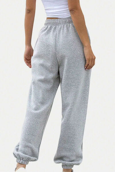 Elastic Waist Joggers with Pockets - Pahabu - Women's Clothing & Shop