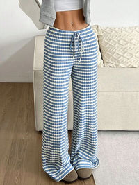 Tied Striped Wide Leg Pants - Pahabu - Women's Clothing & Shop