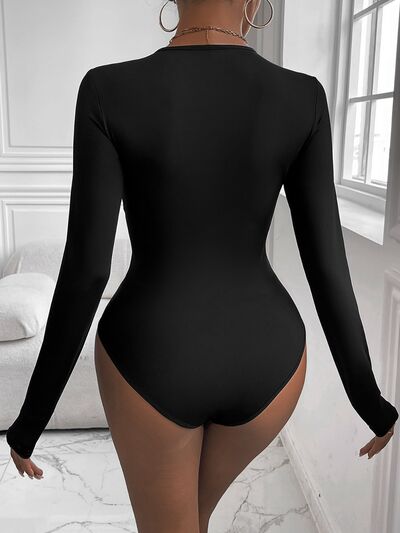 Perfee Twisted Round Neck Long Sleeve Bodysuit - Pahabu - Women's Clothing & Shop