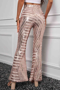Sequin High Waist Flared Pants - Pahabu - Women's Clothing & Shop