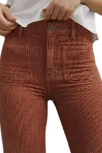 Pocketed High Waist Straight Leg Pants - Pahabu - Women's Clothing & Shop