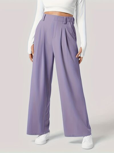 Wide Leg Pants with Pockets - Pahabu - Women's Clothing & Shop