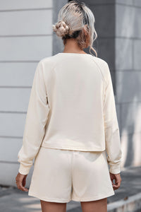 WIFE OF THE PARTY Round Neck Top and Shorts Set - Pahabu - Women's Clothing & Shop