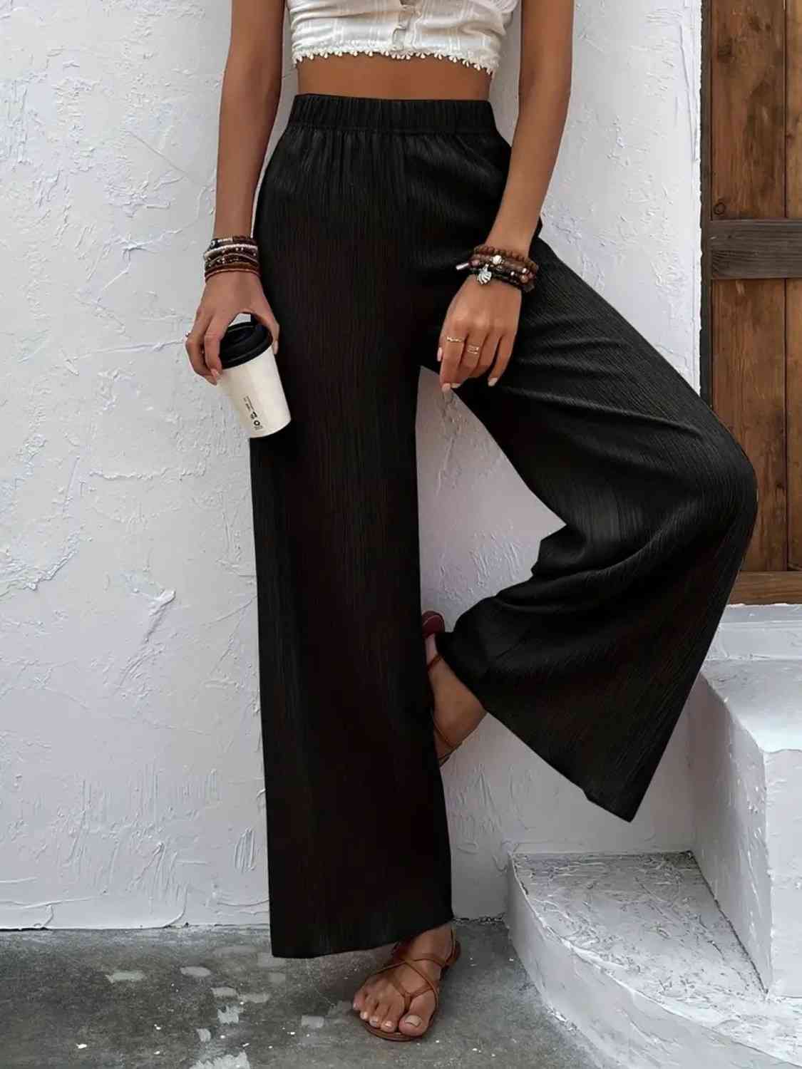 Full Size High Waist Wide Leg Pants - Pahabu - Women's Clothing & Shop