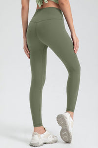 Wide Waistband Slim Fit Active Leggings - Pahabu - Women's Clothing & Shop