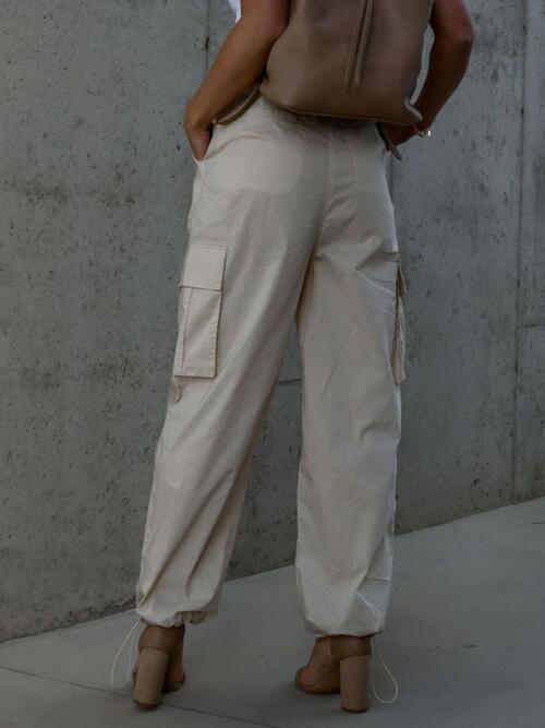 Drawstring Pants with Pockets - Pahabu - Women's Clothing & Shop