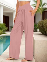 Pocketed High Waist Wide Leg Pants - Pahabu - Women's Clothing & Shop